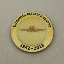 Thornton Besearch Center Shell Aviation Team Member Challenge Coin