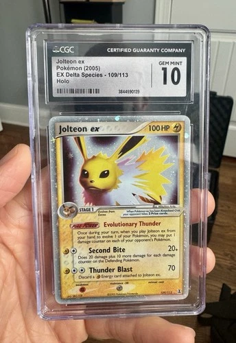 Jolteon ex 109 GEM MINT CGC 10 Pokémon Trading Card Delta Species