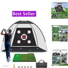 Golf Net with Practice Mat,Golf Hitting Aid Nets 10x7FT for Backyard Driving ...