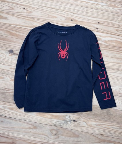 Spyder Crew neck Logo 100% Cotton Long Sleeve Boys XL 14/16