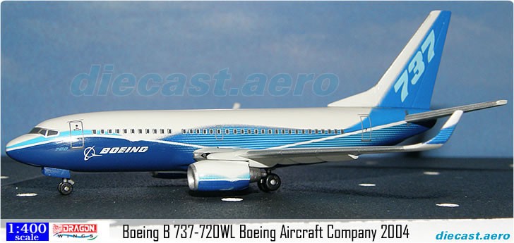 Maquette Boeing B 737-720WL Dragon Wings 1:400 pour diorama aéroportuaire et vitrine