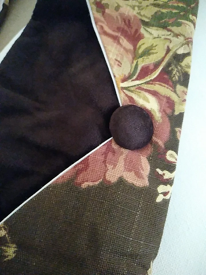 Waverly Ballad Bouquet Sepia May Valance Brown Floral 72” X 15” - Image 3 of 4