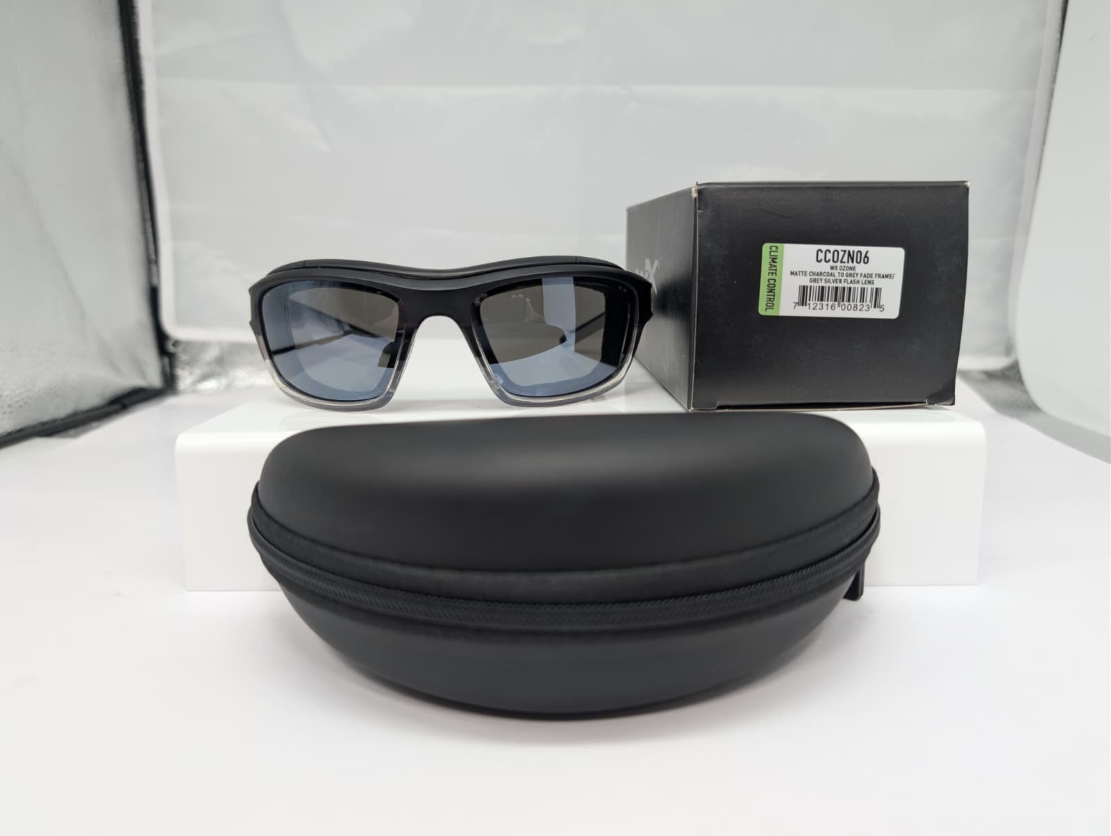 Wiley X Ozone Climate Control Charcoal Frame Grey Silver Flash Lens Sunglasses