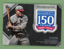 2019 Topps 150th Anniversary Manufactured Patches Rogers Hornsby Cardinals