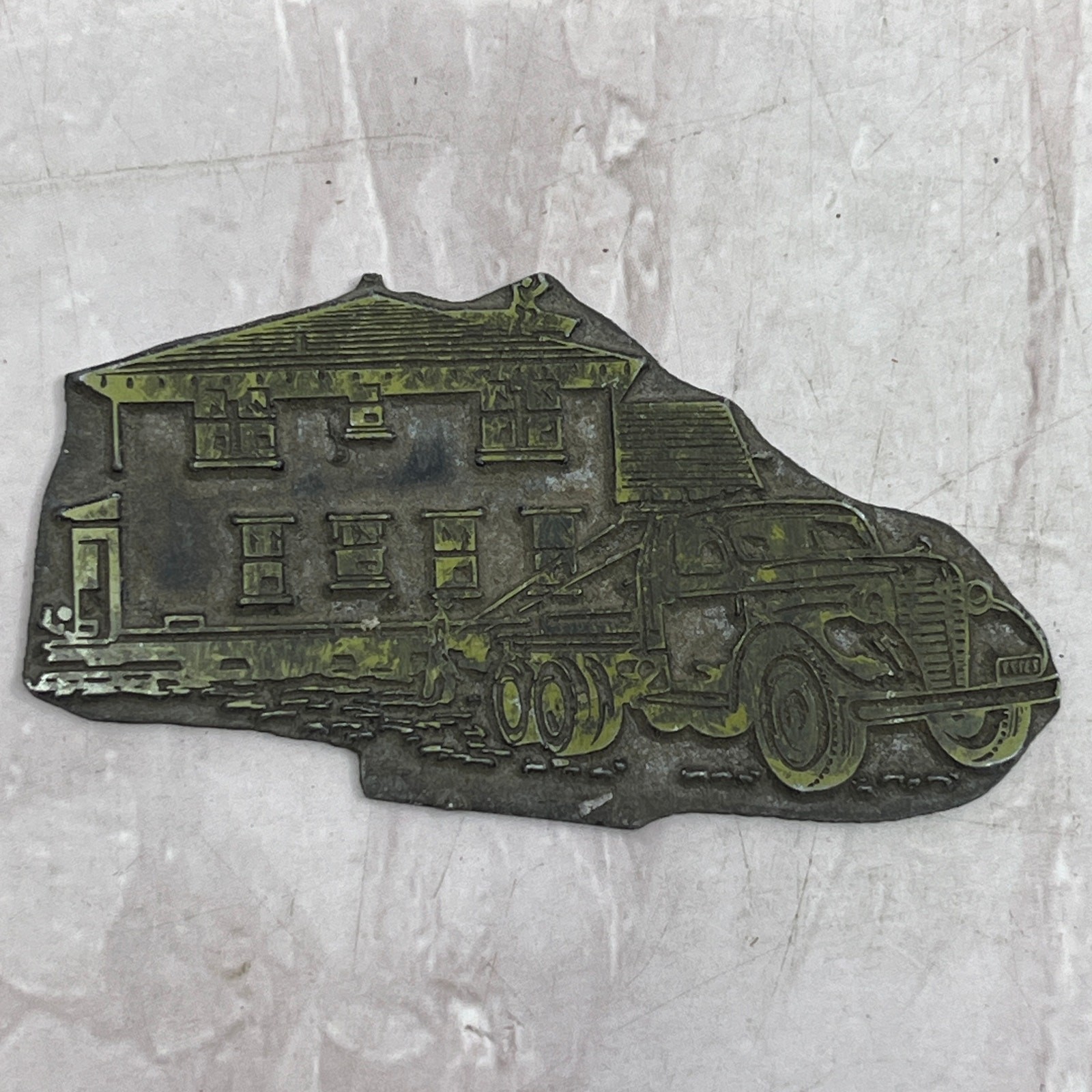 Vintage Retro Semi-Truck Letterpress Printers Block Plate SF5-S