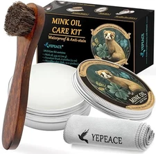 Mink Oil for Leather Boots, Leather Cleaner and Conditioner 3.53oz,