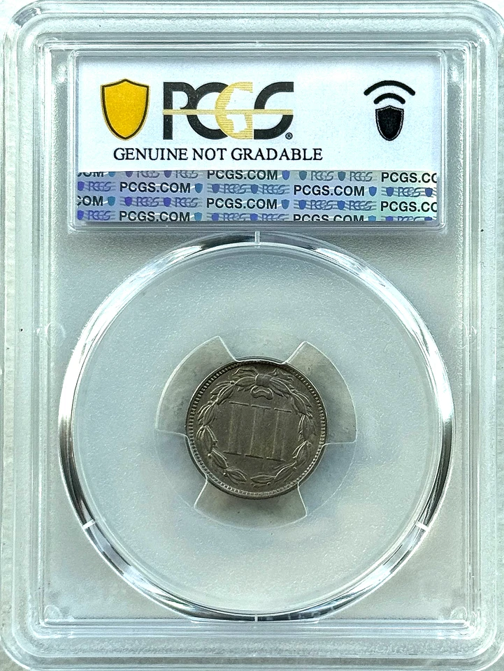1870 3CN - PCGS XF DETAILS - ***SEE DESCRIPTION*** - FREE SHIPPING! - Image 3 of 4