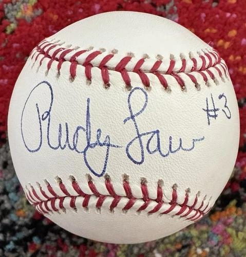 Rudy Law “#3” Autographed OMLB Selig Baseball