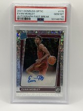 2021 Donruss Optic Evan Mobley Autograph Fast Break Signatures PSA 10
