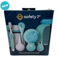 Safety First Nursery Care Health Grooming Kit 24 Pieces Blue Clutch Case Gift