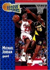 1991 Fleer MICHAEL JORDAN League Leaders Card 220 Chicago Bulls HOF