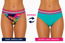 Trina Turk Paralia Reversible Band Hipster Bikini Bottom Women's Swimwear NWT