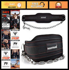 Heavy-Duty Dip Belt with 37-40" Chain, 550-650lbs Capacity for Weightlifting, Di