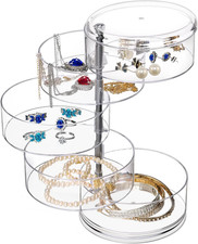 5-Layers Rotatable Jewelry Storage Organizer Box for Earrings Hair Accessories &