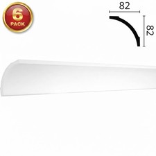 Coving For Ceilings Polystyrene Cornice Moulding Lightweight 82mm x 2M 6 PACK UK