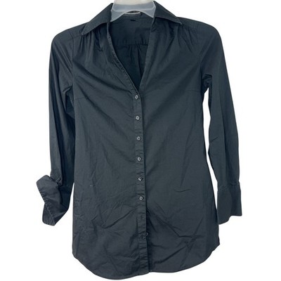Express Design Studio | Black Long Sleeve Button Up Blouse | Size XS