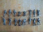1963 MARX  D-Day Playset 16 dark gray German Soldiers