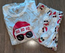 Men's Size XXL PJ Place Holiday Christmas Santa Glow-in-the-Dark Pajamas