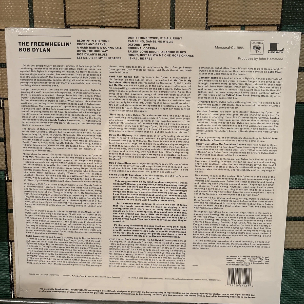 Bob Dylan " The Freewheelin’ BRAND NEW 2025 RSD Black Friday Sealed Vinyl!