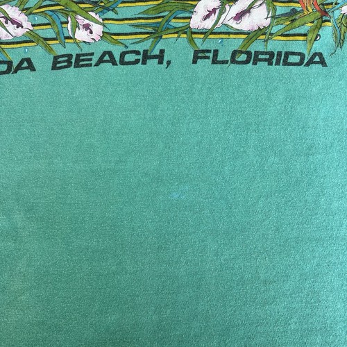 VTG 80s Men's Ron Jon Surf Shop Teal Green Long Sleeve Pocket T-Shirt XL 23x25.5 - Picture 5 of 20