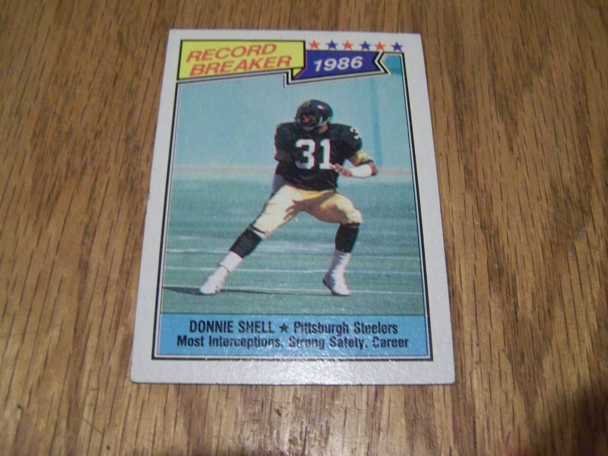 DONNIE SHELL 1986 RECORD BREAKERS 1987 TOPPS FOOTBALL CARD # 7 | eBay