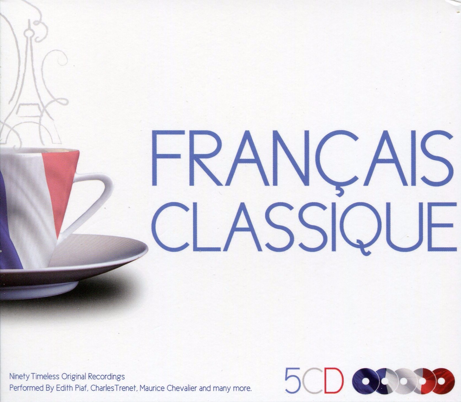 FRENCH CLASSIC 5 CD BOX SET FRANCAIS CLASSIQUE EDITH PIAF, Juliette Greco + More
