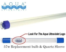 Aqua Ultraviolet UV 57 Watt Replacement Bulb  and Quartz Sleeve