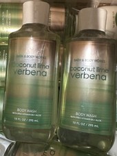 2x Bath  Body Works Coconut Lime Verbena Body Wash 10 Oz Brand New Set Of Two