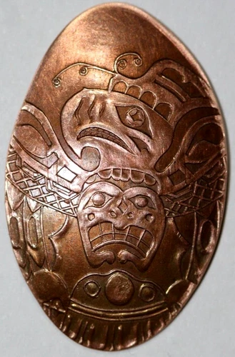 THUNDERBIRD Native Love token, Good Luck,Elongated penny Token, Crafted byAA(V)