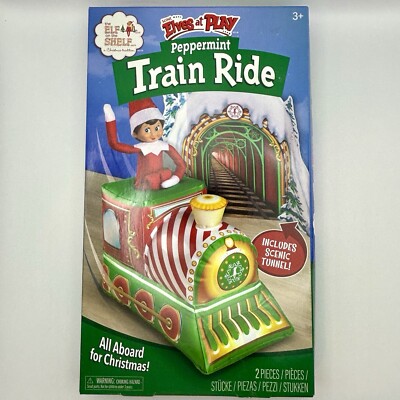 The Elf On The Shelf Peppermint Train Ride Elves at Play Scenic Tunnel