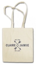 CLAIRE & JAMIE SHOPPER SHOPPING BAG Outlander Scots Scotland Fraser Love