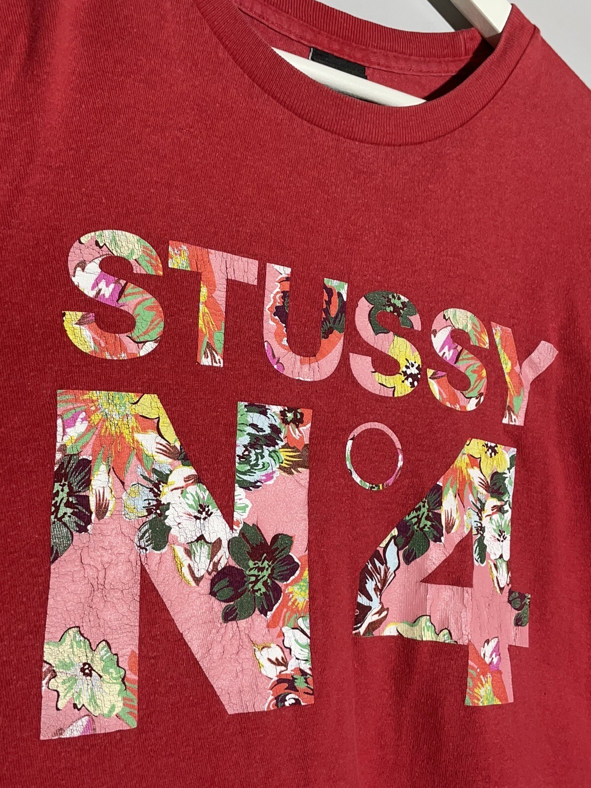 Stussy Men’s Y2k Streetwear Floral  Logo T-Shirt  thumbnail 4