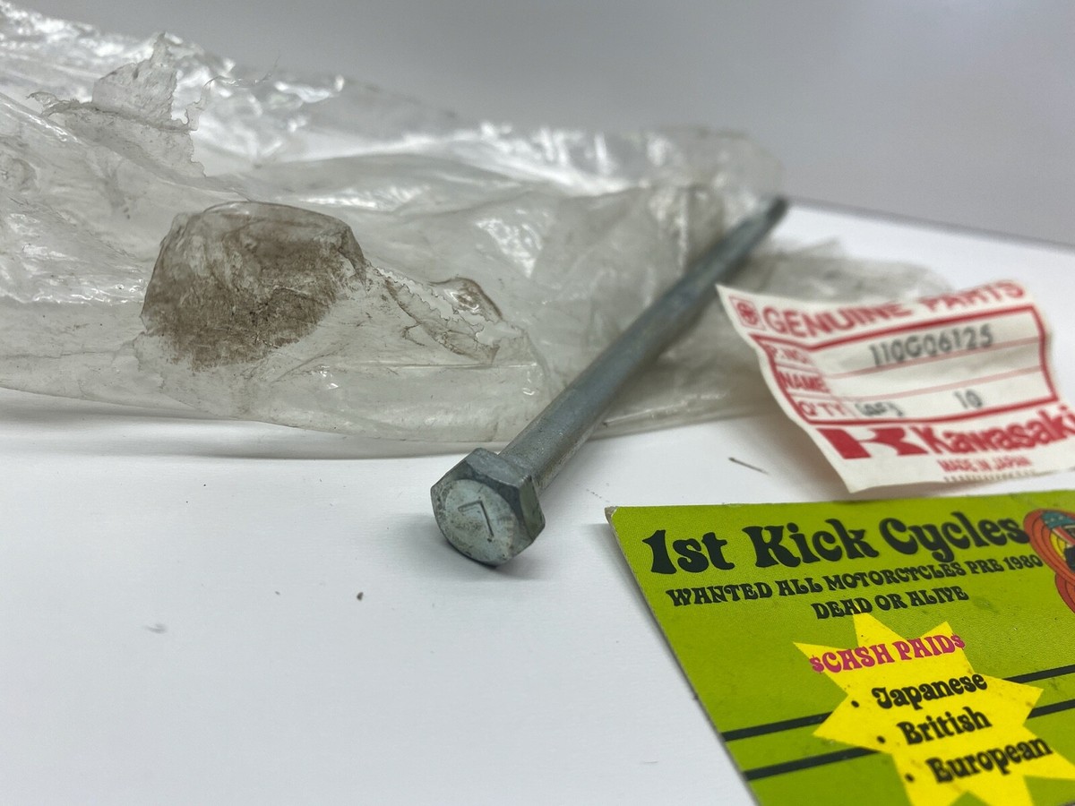NOS KAWASAKI Z1/Z1-R/KZ/LTD/POLICE UPSET ENGINE HEX HEAD BOLT 6 X