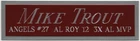 MIKE TROUT ANGELS NAMEPLATE AUTOGRAPHED Signed BASEBALL-JERSEY-HELMET-PHOTO-BAT