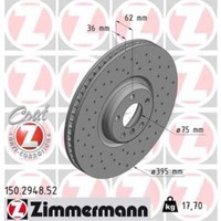 Zimmermann Bremsscheibe Ø395 BelüFtet Vorne Rechts FüR BMW X5 X6 F15 F85 F16
