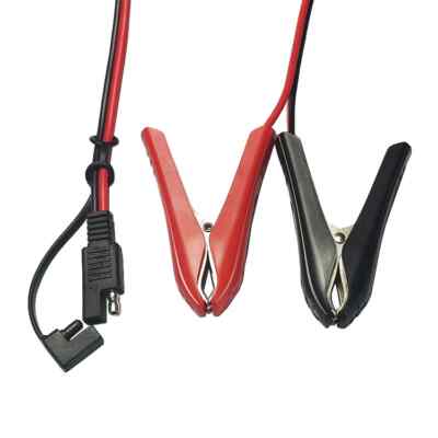 14AWG Alligator Crocodile Clip to SAE Connector Car Solar Power Charging Cable