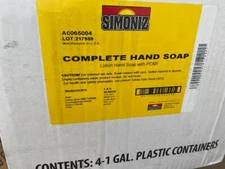 Case of 4 Gallons Simoniz Complete Hand Soap