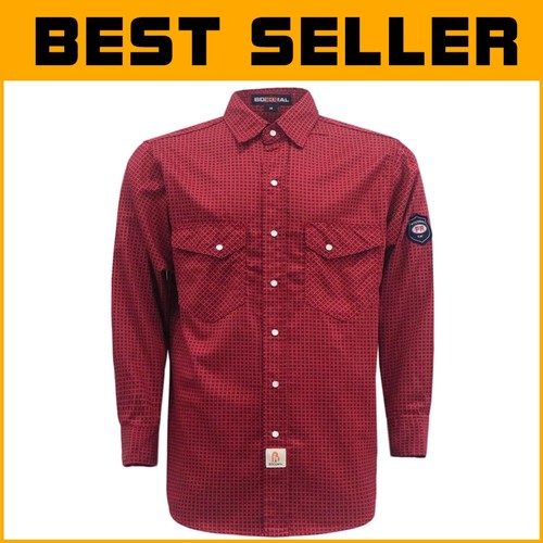 Men’s 6.5oz Cotton FR Shirt - Durable Snap Closure for Welding & Industrial Use