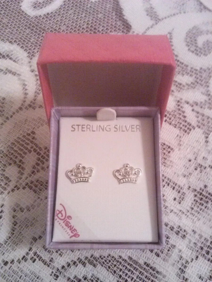 Disney store crown earrings