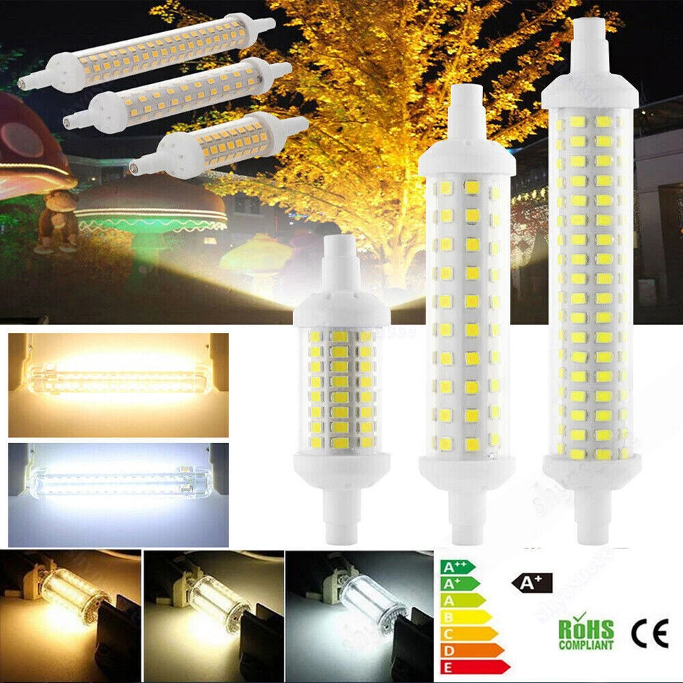 R7S LED Leuchtmittel Halogenstab Brenner Fluter Strahler Birne Ersatz 78/135mm - Bild 2 von 4