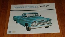 1958 Chevrolet Pickup Truck Sales Brochure Catalog Series 31 32 36 38