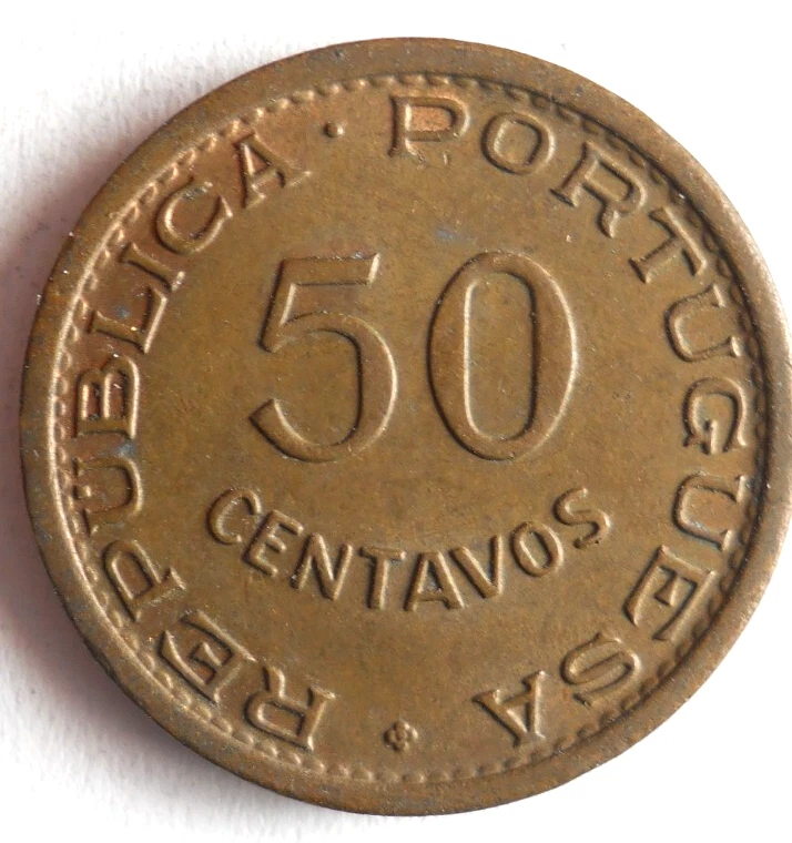 1954 ANGOLA 50 CENTAVOS - Exotic Colonial Coin - FREE SHIP - Angola Bin 999 - Image 2 of 2