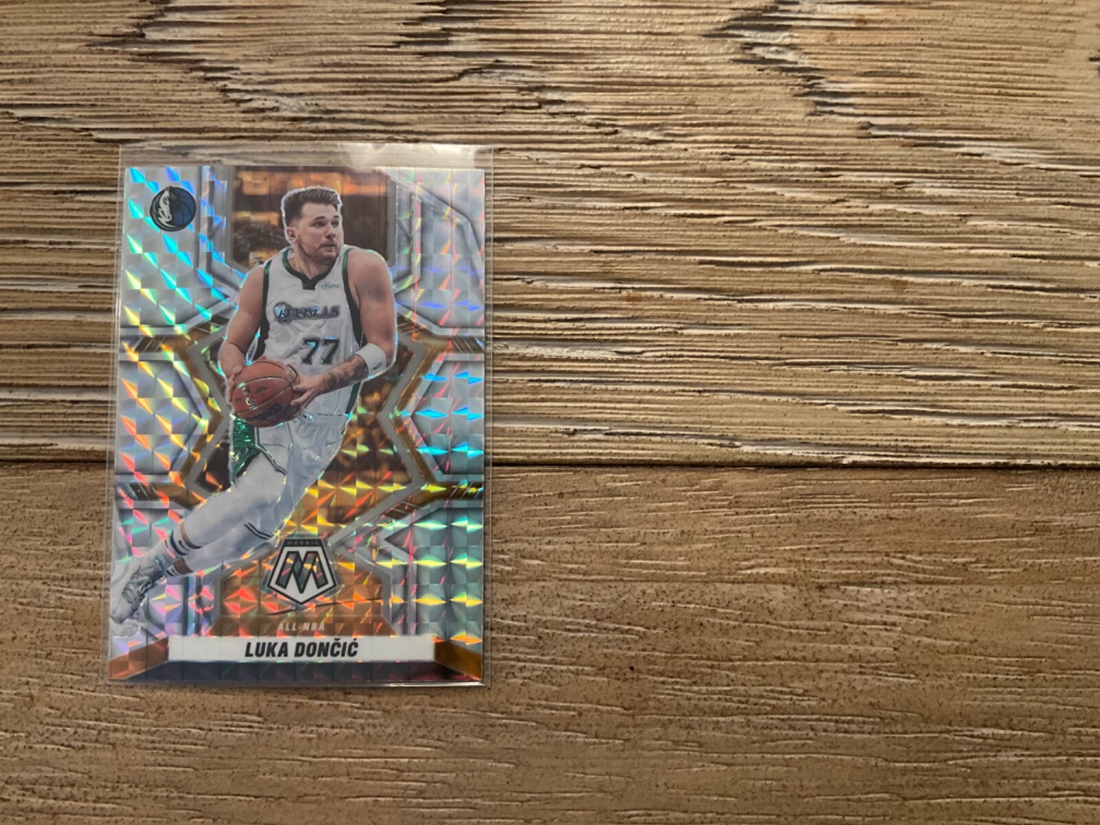 2021-22 Panini Mosaic Basketball Luka Doncic Silver Mosaic All-NBA #282 Dallas
