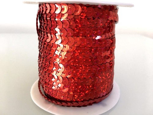 5M Laser Flat Sequin String 6mm Trim Lace Braid Ribbon Mask Craft Dance Costume - Picture 33 of 134