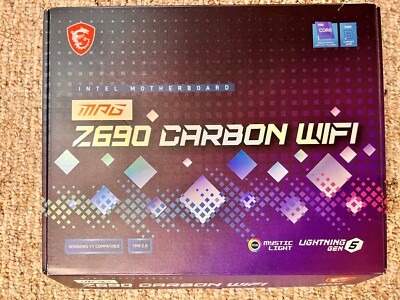 MSI MPG Z690 CARBON WIFI DDR5 LGA 1700 Intel Z690 SATA 6Gb/s ATX Intel Motherboa