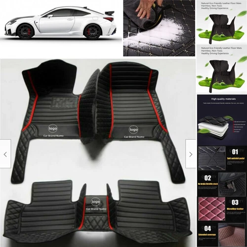 For Lexus RC LC SC Car Floor Mats Luxury Custom Waterproof Carpets Cargo Liners - Imagen 10 de 35