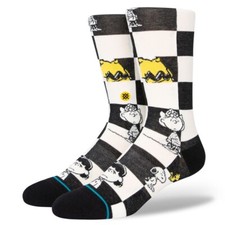 Stance men's Socks 20 X Peanuts Charlie Brown CHARLES SCHULTZ Checkered size L