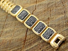 NOS JB Champion Vintage Watch Band Expansion Unused Gold Filled Lizard Bar End