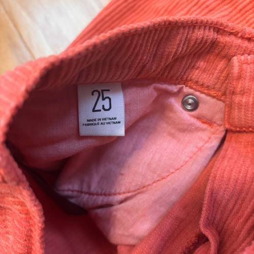 BDG Urban Outfitters Womens Coral/Orange Corduroy High Waist Shorts Size 25 - Picture 6 of 7
