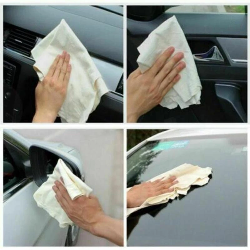 Natural Chamois Leather Car Cleaning Cloth Washing Absorbent Drying Shammy Towel - Image 4 of 4